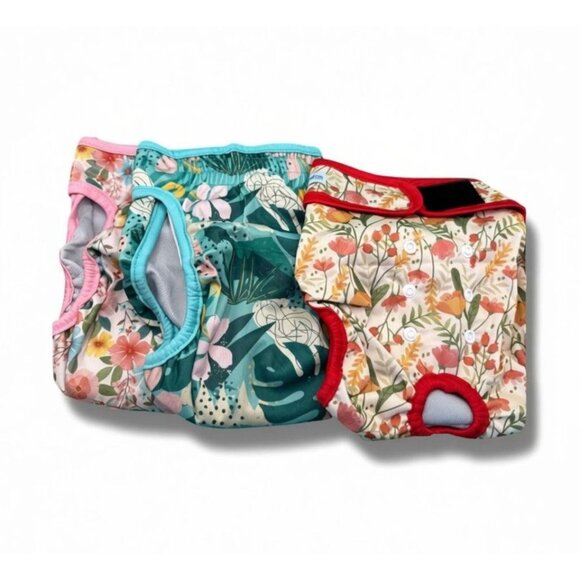 Reusable pet Cloth Diapers With Adjustable Snaps & Elastic Waistband Size L Leak - Picture 1 of 7